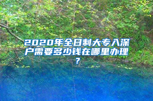 2020年全日制大专入深户需要多少钱在哪里办理？