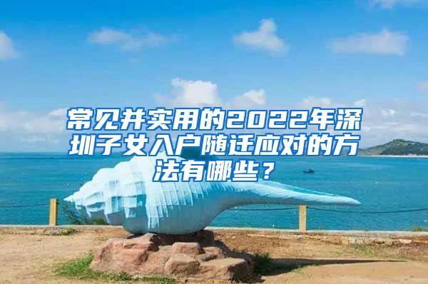 常见并实用的2022年深圳子女入户随迁应对的方法有哪些？