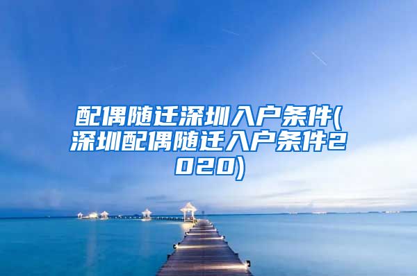 配偶随迁深圳入户条件(深圳配偶随迁入户条件2020)