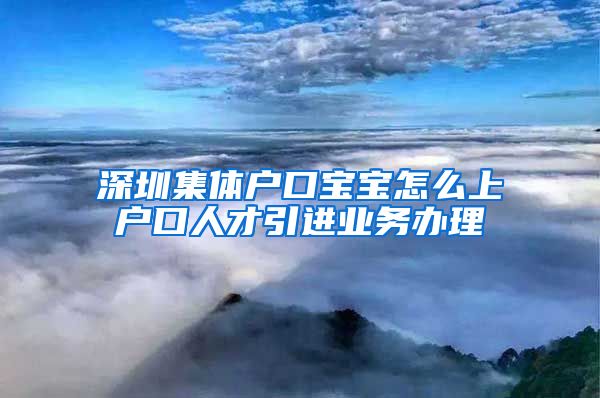 深圳集体户口宝宝怎么上户口人才引进业务办理