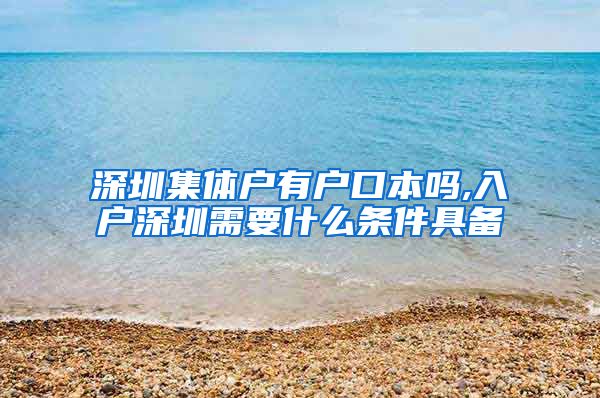 深圳集体户有户口本吗,入户深圳需要什么条件具备