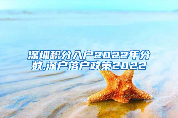 深圳积分入户2022年分数,深户落户政策2022