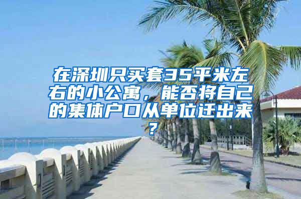 在深圳只买套35平米左右的小公寓，能否将自己的集体户口从单位迁出来？