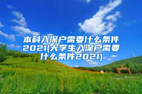 本科入深户需要什么条件2021(大学生入深户需要什么条件2021)