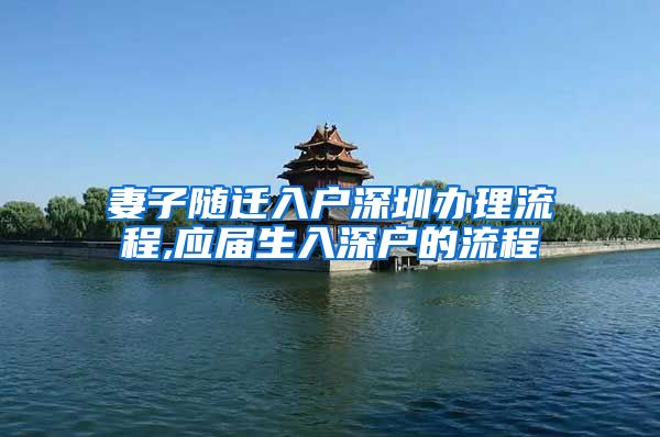 妻子随迁入户深圳办理流程,应届生入深户的流程