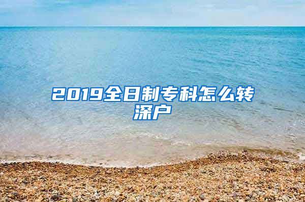 2019全日制专科怎么转深户