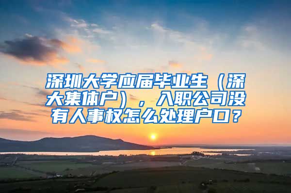 深圳大学应届毕业生（深大集体户），入职公司没有人事权怎么处理户口？