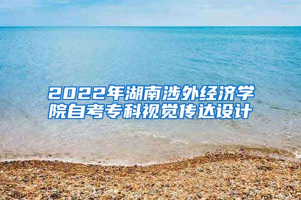 2022年湖南涉外经济学院自考专科视觉传达设计