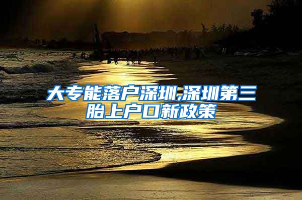 大专能落户深圳,深圳第三胎上户口新政策