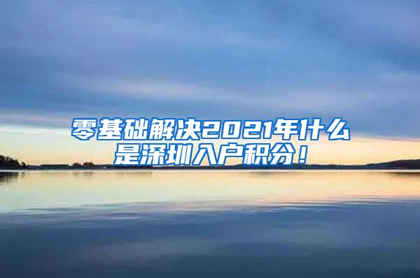 零基础解决2021年什么是深圳入户积分！