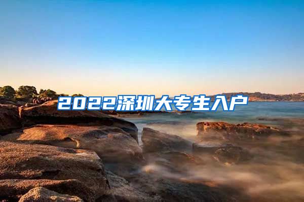 2022深圳大专生入户