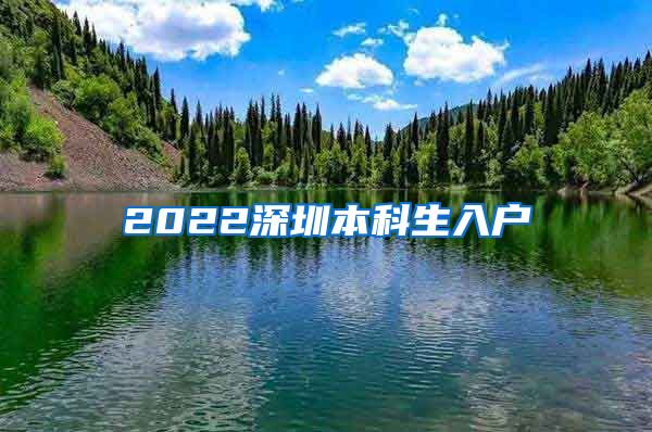 2022深圳本科生入户