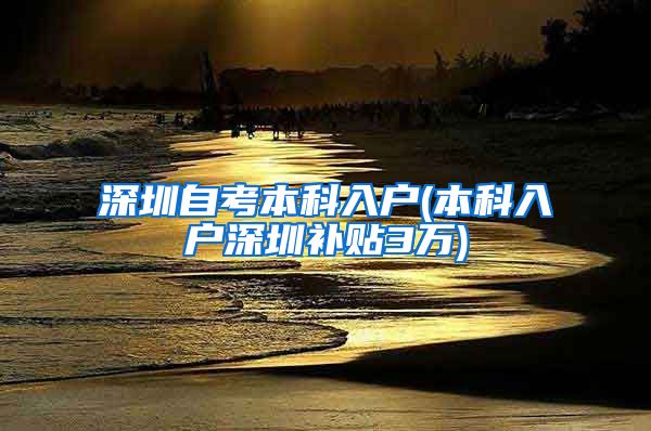 深圳自考本科入户(本科入户深圳补贴3万)