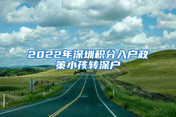 2022年深圳积分入户政策小孩转深户