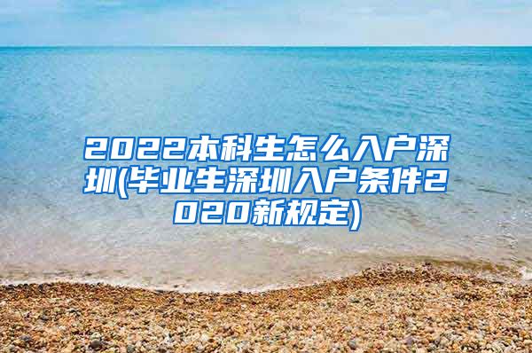 2022本科生怎么入户深圳(毕业生深圳入户条件2020新规定)