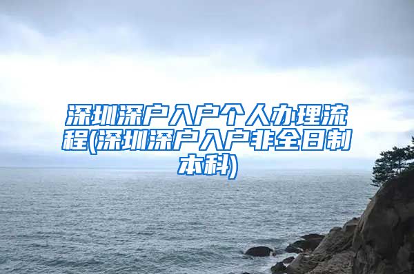 深圳深户入户个人办理流程(深圳深户入户非全日制本科)