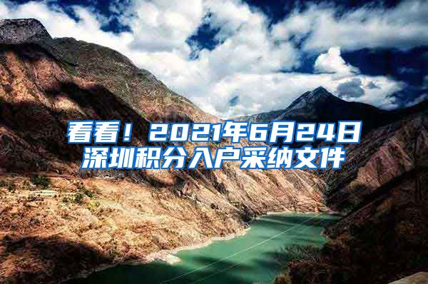 看看！2021年6月24日深圳积分入户采纳文件