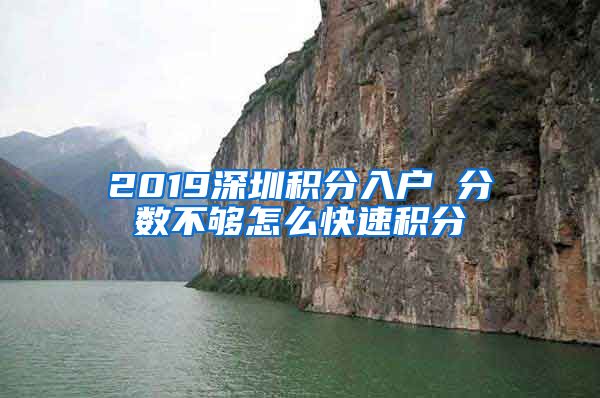 2019深圳积分入户 分数不够怎么快速积分