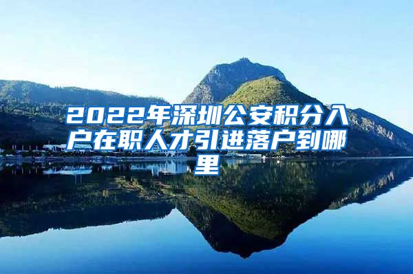 2022年深圳公安积分入户在职人才引进落户到哪里