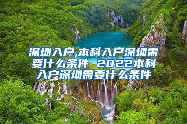 深圳入户,本科入户深圳需要什么条件 2022本科入户深圳需要什么条件