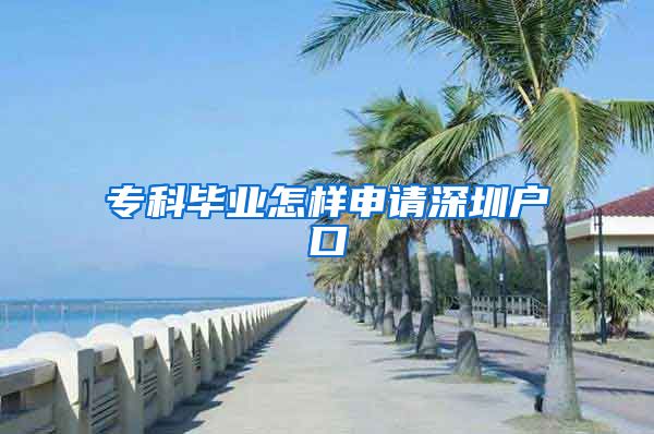 专科毕业怎样申请深圳户口