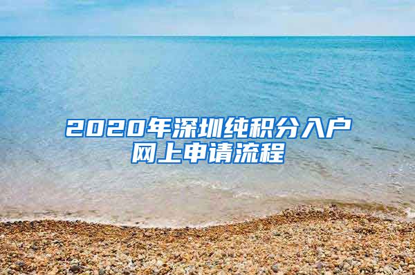 2020年深圳纯积分入户网上申请流程