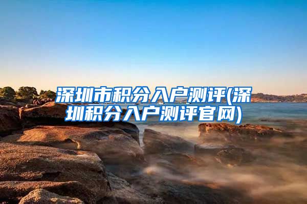 深圳市积分入户测评(深圳积分入户测评官网)