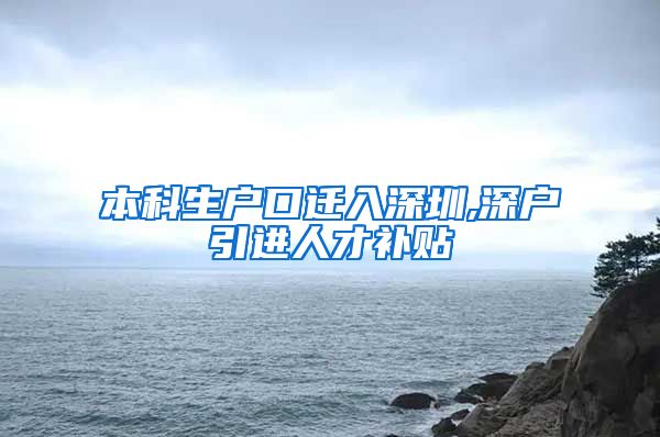 本科生户口迁入深圳,深户引进人才补贴