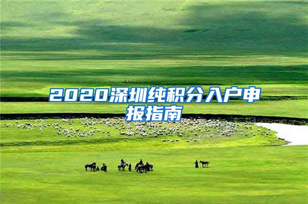 2020深圳纯积分入户申报指南