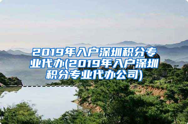 2019年入户深圳积分专业代办(2019年入户深圳积分专业代办公司)