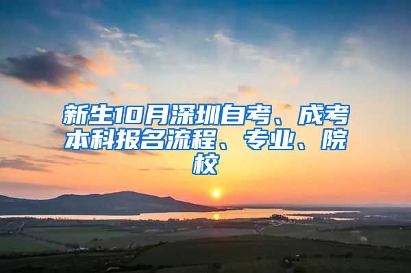 新生10月深圳自考、成考本科报名流程、专业、院校