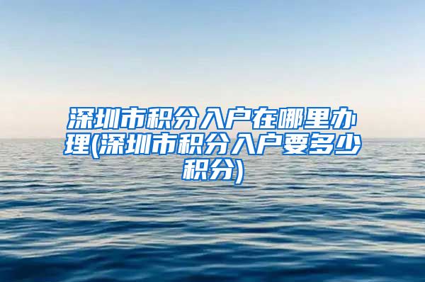 深圳市积分入户在哪里办理(深圳市积分入户要多少积分)