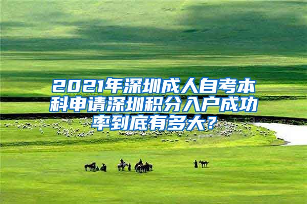 2021年深圳成人自考本科申请深圳积分入户成功率到底有多大？