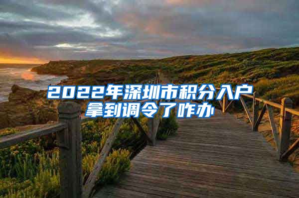 2022年深圳市积分入户拿到调令了咋办