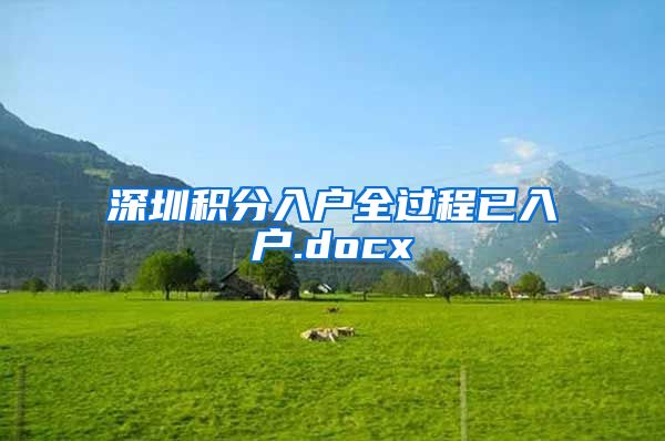 深圳积分入户全过程已入户.docx