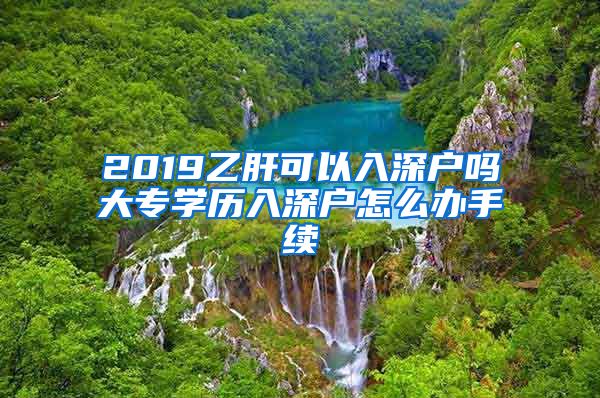 2019乙肝可以入深户吗大专学历入深户怎么办手续