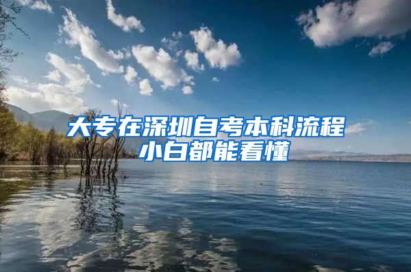 大专在深圳自考本科流程 小白都能看懂