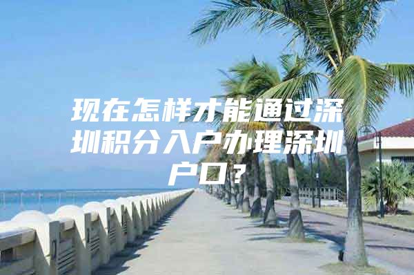 现在怎样才能通过深圳积分入户办理深圳户口？