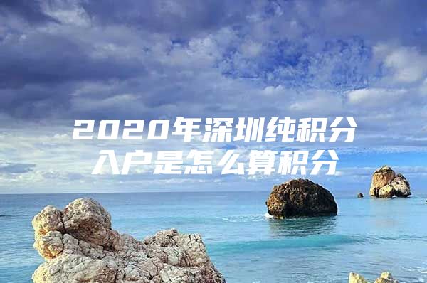 2020年深圳纯积分入户是怎么算积分