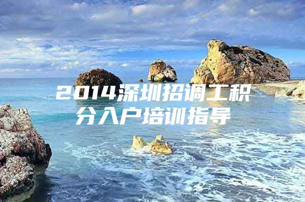 2014深圳招调工积分入户培训指导