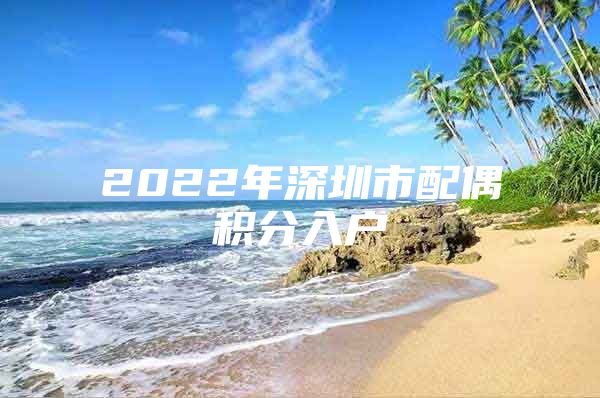 2022年深圳市配偶积分入户