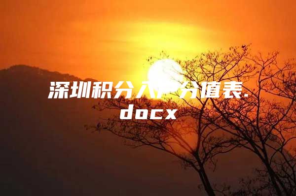 深圳积分入户分值表.docx