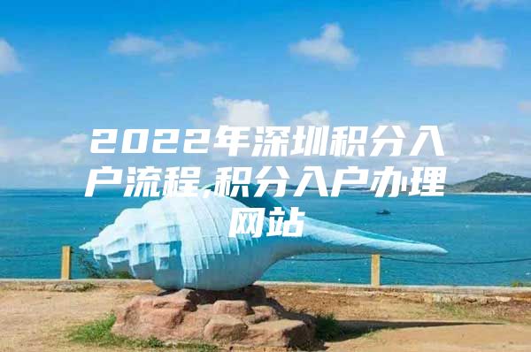 2022年深圳积分入户流程,积分入户办理网站