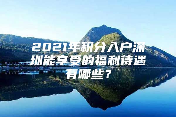 2021年积分入户深圳能享受的福利待遇有哪些？